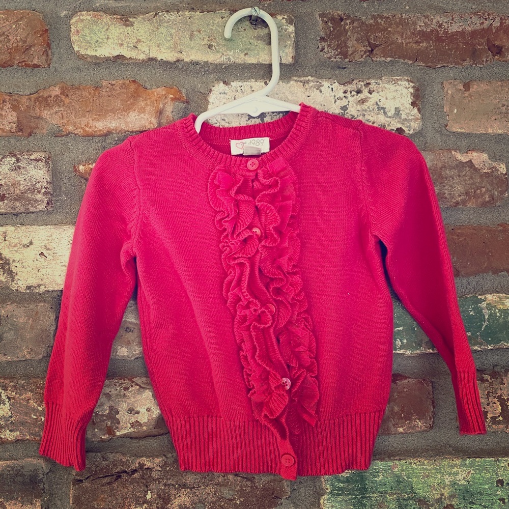 Girls pink cardigan